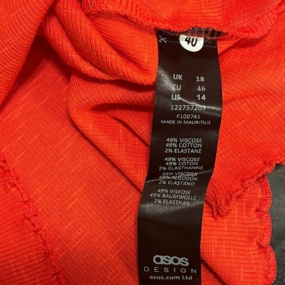 ASOS Details Tank Top NWT Cropped Size 14US Ribbed Muscle Racerback Y2K Style - Picture 6 of 6